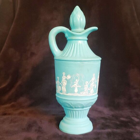 Vtg Avon Imitation Wedgwood Jasperware Greek Goddess Bottle / Urn with Stopper - Picture 3 of 6